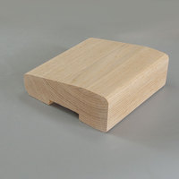 Holz-Treppengeländer-Zubehör Hersteller Großhandel Eschenholz mit Rillendesign Glas-Balustrade Handlauf