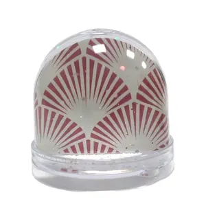Palloncino d'acqua con paillettes in plastica trasparente con fiocco di neve in acrilico con inserto per foto cornice per foto cupola glitter ball home decor
