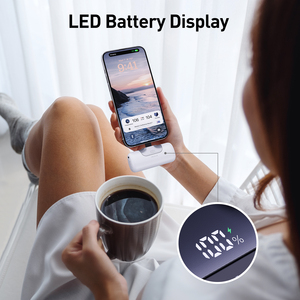 LOGO personnalisable OEM 5500mAh Mini Power Bank Port USB C 20W Charge rapide Chargeur portable Batterie de secours LED intégrée - Product Image 5