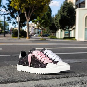 Nuove Scarpe di Tela alla Moda con Lacci, Suola Spessa Rialzante, <span class=keywords><strong>Design</strong></span> Unisex con Motivo a Dissoluzione - Product Image 3