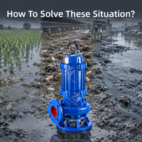 Pompe submersible anti-colmatage en fonte pour eaux usées, idéale pour les stations d'épuration municipales et les stations de relevage