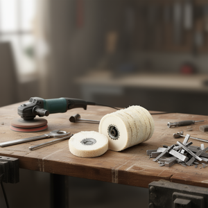 Disques de polissage Fervi en sisal et coton 100 mm pour ponçage du métal et du bois - Product Image 3