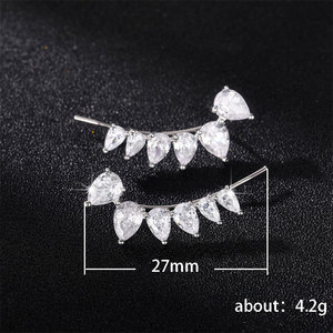 Orecchini a Perno Minimalisti Classici in Lega con Forma Geometrica a Goccia, Stile Coreano, Accessori Lucidi per Orecchie, Regalo Quotidiano per Donne - Product Image 5