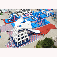 Tour d'escalade flottante gonflable en PVC, toboggan aquatique, parc aquatique, amusement aquatique