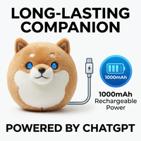 Peluche électronique Shiba Inu ChatGPT, jouet vocal interactif avec LED à changement de rythme, personnalisable, unisexe, usage quotidien, Cuteyeah AL170