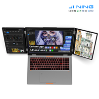 Ordinateur portable tactile triple écran JI NING, 16+10,5+10,5 pouces, Intel Core I5 12450H, IPS, 32 Go de RAM, 1 To SSD, Windows anglais