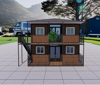Maison conteneur préfabriquée extensible et portable de 40 pieds avec 2 à 5 chambres et salle de bain