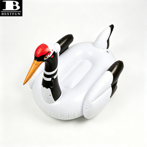 Bouée géante gonflable Grue à couronne rouge pour piscine, île flottante, jouet aquatique, décorations <span class=keywords><strong>de</strong></span> piscine, accessoires photo pour les <span class=keywords><strong>vacances</strong></span> d'été - Product Image 4