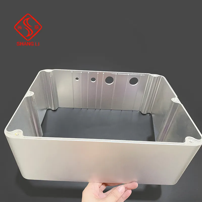 Custom Cnc Machining Parts Sand Blasting Silver Anodizing Aluminum Enclosure For Electronics