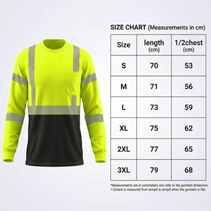 Chemise <span class=keywords><strong>de</strong></span> sécurité réfléchissante haute visibilité à manches longues, vêtements <span class=keywords><strong>de</strong></span> <span class=keywords><strong>travail</strong></span> haute visibilité classe 2, support <span class=keywords><strong>de</strong></span> logo personnalisé pour la construction - Product Image 6