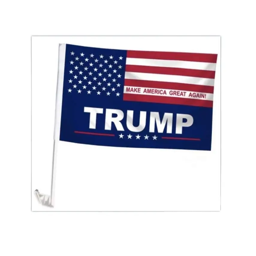 משלוח מהיר הנשיא דונלד טראמפ 2024 רכב דגל עם מוט