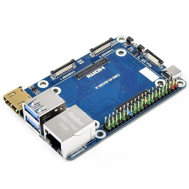 Raspberry Pi CM5 Mini Base Board a Dual HD-M-I 4K60 M2 PCIe Slot Dual USB32 Gen1 GPIO40 Industrial Embedded Gateway Development