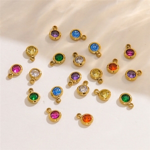 <span class=keywords><strong>Lovestory</strong></span> SH875 - Collar Infantil Clásico con Colgante de Acero Inoxidable Chapado en Oro de 14K y Cristales de Circonia Cúbica, Certificado NGTC - Product Image 2