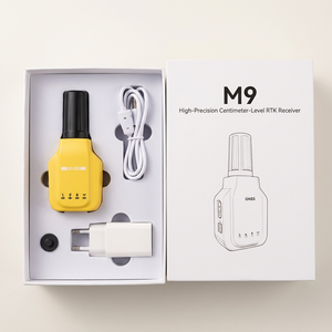 Receptor GNSS RTK Portátil M9 para Construcción de Carreteras, Topografía de Líneas Eléctricas, Nivelación de Sitios Ferroviarios, Precisión de 1 cm + 1 ppm - Product Image 3