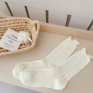 Chaussettes mi-mollet en coton de style japonais pour femmes, en maille respirante, longues manches pour le printemps <span class=keywords><strong>et</strong></span> l'été - Product Image 6