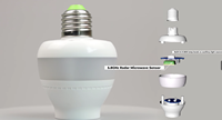 PDLUX PDDT-V01 prix d'usine support de lampe de capteur radar à 360 degrés avec prise E27