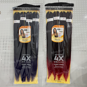 Cheveux à tresser pré-étirés en gros 4X 400g, mèches lisses Yaki africaines, pour tresses à l'eau chaude, pré-étirés pour femmes - Product Image 4