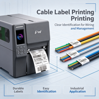 Printer label barcode Bluetooth WIFI dengan kertas berlapis untuk manufaktur industri.