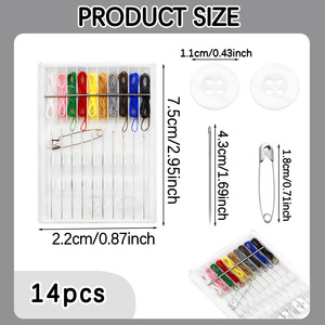 Kit da Cucito Tascabile Best Seller con 10 Aghi e 10 Colori di Filo per Riparazioni Domestiche Quotidiane, Emergenze e Viaggi - Product Image 2