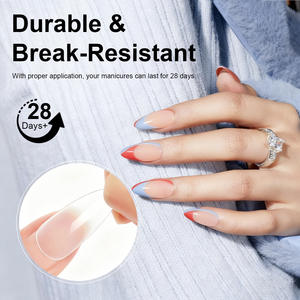 Nouveauté, vente chaude, ongles <span class=keywords><strong>en</strong></span> plastique transparents fins à presser, personnalisés, <span class=keywords><strong>en</strong></span> gros, marque personnalisée - Product Image 3