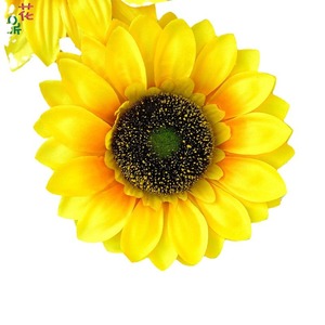 Grande fleur artificielle de tournesol à trois têtes, 111 cm, fleur en soie, décoration de la maison, décoration de mariage - Product Image 2