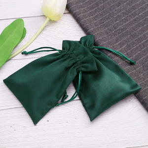 Dark Green Velvet <b>Drawstring</b> Bags 8x10cm 15x20cm Jewelry Storage Gift Packaging <b>Pouches</b> Rectangular Fabric Dust Bag - Product Image 1