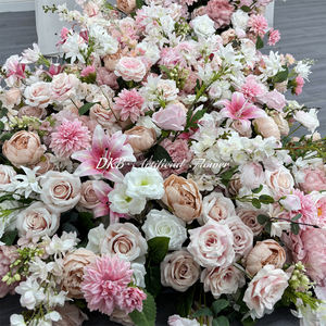 DKB Wholesale Handmade Wedding Mother's Day Table Flower Decoration <b>Pink</b> Artificial Big Flower Runner for Centerpiece <b>Backdrop</b> - Product Image 3