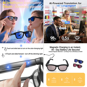SENBONO GV09 Ai Traducteur Lunettes Réglable <span class=keywords><strong>Photochromique</strong></span> UV400 Lentilles pour IPX-6 Étanche Sans Fil Smart Lunettes - Product Image 5