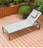 Chaise longue en tube d'aluminium pour l'extérieur, lit pliant de plage, auvent réglable, dossier, parasol, lit pliant de jardin à baldaquin