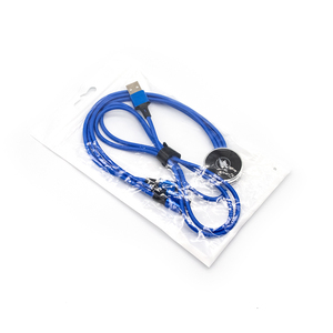 الأكثر مبيعًا نايلون مضفر 3 في 1 مع إضاءة ليد شعار مايكرو ، للهاتف المحمول. - Product Image 2