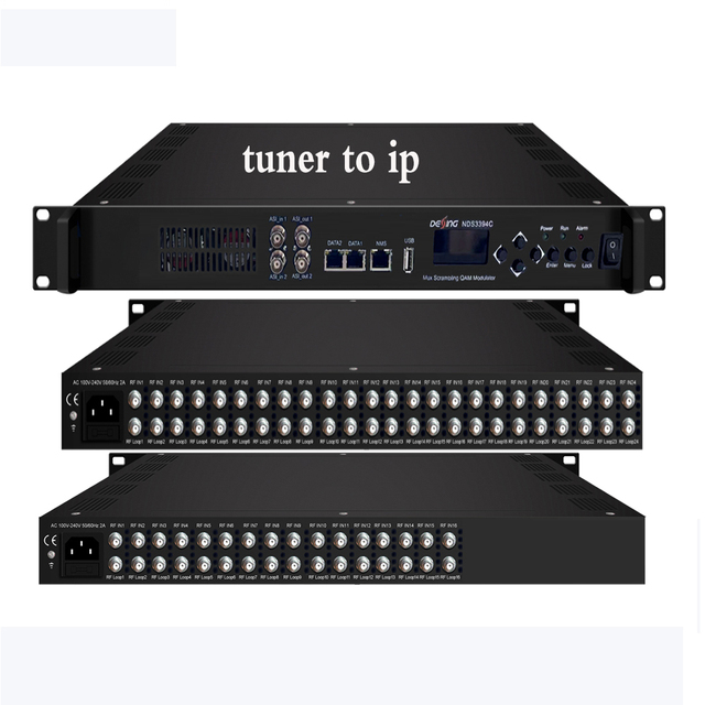 Catv Digital Broadcast System 16/24 In1 ASI FTA Tuner to IP/ASI DVB-S2 Gateway with High Definition UDP/RTP Protocol