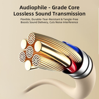 Earphone suara Bass, Earphone olahraga Tipe C 3.5mm dengan Mic untuk iPhone 17 Xiaomi Samsung MP3