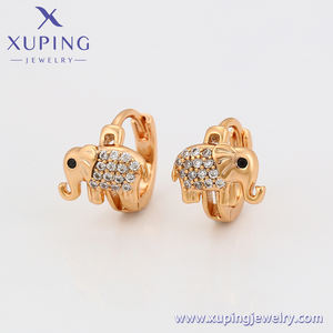 A00859624 مجوهرات xuping الحيوان شكل جمع لطيف و متعة الفيل الزركون 18k الذهب مطلي أقراط - Product Image 2
