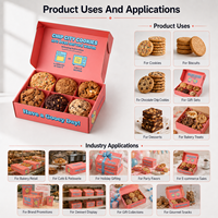 Boîte d'emballage personnalisée pour macarons, biscuits et beignets, impression couleur intégrale, rose corail, boîte cadeau pliable pour biscuits avec séparateurs