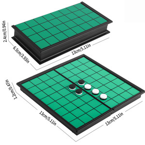 Mini <span class=keywords><strong>Juego</strong></span> Magnético <span class=keywords><strong>Reversi</strong></span>, Tablero de Viaje Plegable Portátil con Caja de Almacenamiento, <span class=keywords><strong>Juego</strong></span> de Estrategia Compacto para Niños y Estudiantes - Product Image 4