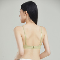 Soutien-gorge push-up sans armatures pour femme, modèle 6139 #   Soutien-gorge 3/4 à haute élasticité en tissu tricoté respirant avec bords ajustables en latex de gelée, taille plus