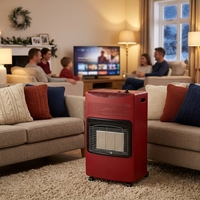 Chauffage au gaz infrarouge en céramique sur roues, portable, autonome, GPL, chauffage rapide pour la maison, le salon, la chambre, le magasin, le bureau