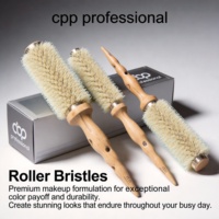 Peigne en bois avec tube en aluminium argenté, antistatique, pour démêler les cheveux, pour un usage quotidien, salon, maison, toilettage