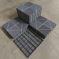 Dalles de garage modulaires 3D modernes pour lavage de voitures en extérieur, en plastique coloré épais et robuste, à emboîtement, ventilées, pour detailing automobile - Vente en gros