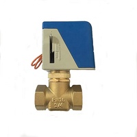 Vanne de dérivation thermostatique en laiton à 3 voies pour actuateur rotatif 2 pouces, vanne de commande électrique en laiton pour ventilo-convecteurs 3/4'' à 4 ports