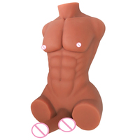Netphi 3D Realistischer Männlicher Torso Silikon-Sexpuppe mit Enger Analöffnung 100% Wasserdicht Paar-Spielzeug für Männliche Masturbation