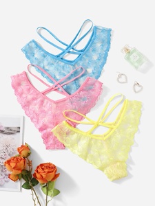 Infradito per <span class=keywords><strong>immagini</strong></span> calde da donna reggiseno Sexy biancheria intima sottile a vita bassa in pizzo traspirante da <span class=keywords><strong>ragazza</strong></span> triangolo Sexy perizoma Sexy - Product Image 2