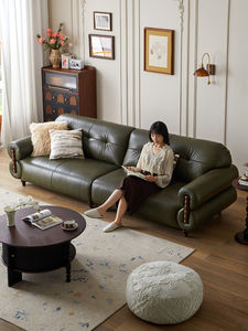 Sofá Sammy Ingenuity de Cuero Vacuno de Primera Capa con Armazón de Madera Maciza, Nuevo Diseño 2025, Calidad Superior - Product Image 5