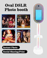 Cabine photo DSLR tactile Rossmine 15,6 pouces pour mariages, fêtes, événements, machine de photomaton pour selfies, livraison directe