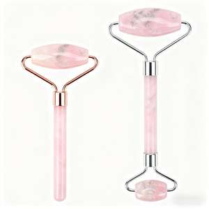 Rullo per Massaggio <span class=keywords><strong>Viso</strong></span> in Quarzo Rosa a Basso Prezzo all'Ingrosso dalla Fabbrica Mushang, Strumento per Massaggio Facciale in <span class=keywords><strong>Pietra</strong></span> di Giada e Rullo di Giada - Product Image 1