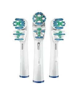 A cabeça de escova de dentes elétrica limpa usa a tecnologia CleanMaximiser para remover o excesso de placa e se adapta a todas as escovas de dentes elétricas