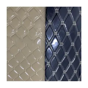 1.4-1.8M quilted leather embroidery punching stitching sewing custom design OEM ODM support PVC PU Synthetic Leather