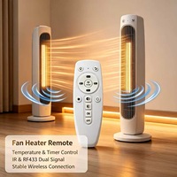 Control Remoto Inalámbrico JCXK de 13 Teclas IR y RF433 para Calefactor con Ventilador, Plástico ABS, OEM, ODM, Suministro de Fábrica Personalizado