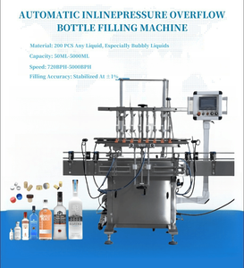 <strong>20</strong>-Head 5000-6000BPH Complete <strong>Automatic</strong> Overflow Filling Machine for Beverage 500ML Laundry Detergent Glass Packaging Motor Core - Product Image 2