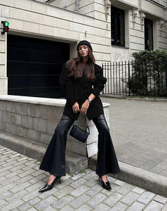 <span class=keywords><strong>Blazer</strong></span> in Lana da Donna Elegante, Vestibilità Ampia <span class=keywords><strong>con</strong></span> Cintura, Giacca di Media Lunghezza, Cappotto Versatile Sofisticato per Ufficio - Product Image 6